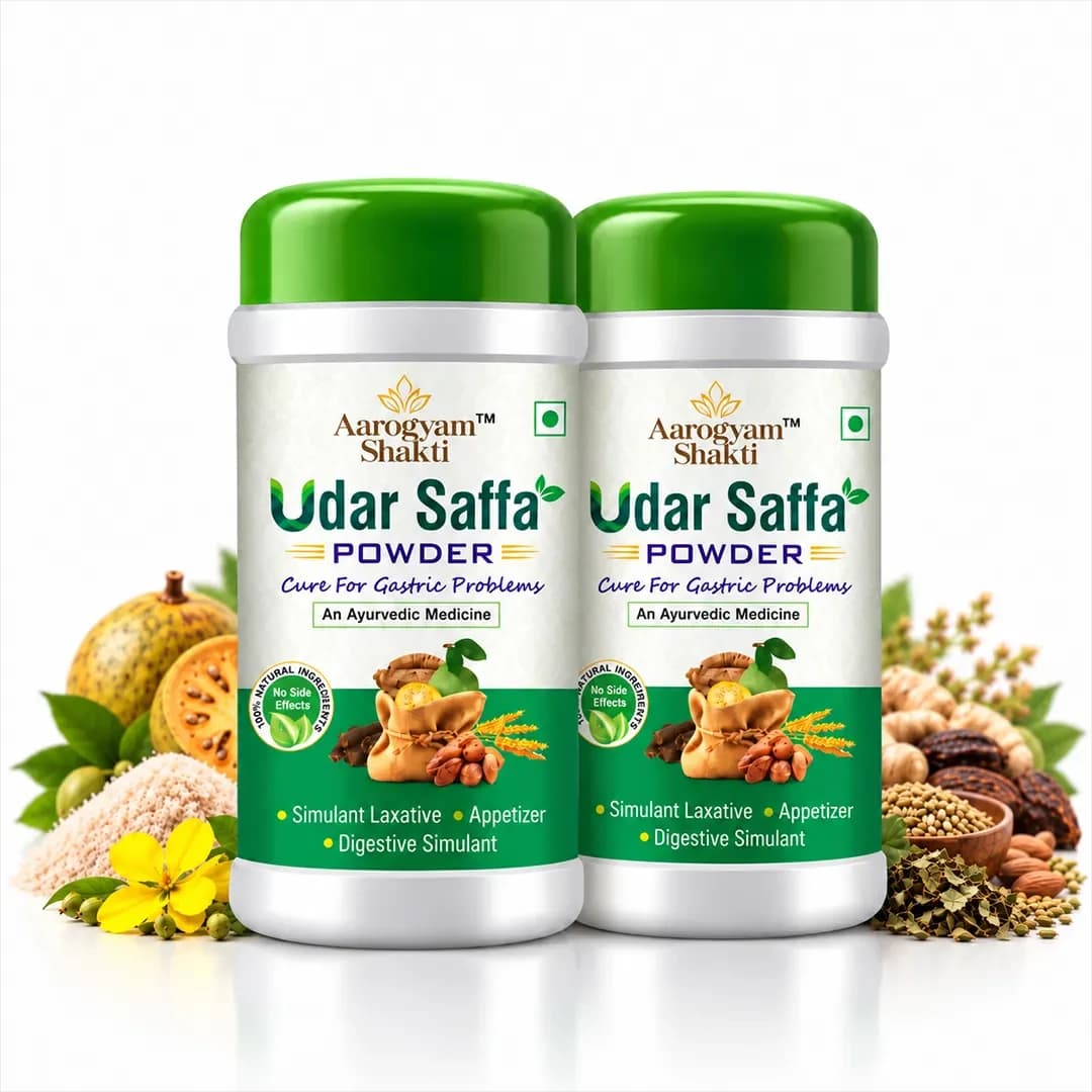Udar Saffa Powder — Ayurvedic Digestive Support for Gas, Acidity &amp; Occasional Constipation  (Pack of 2, 100g x 2)