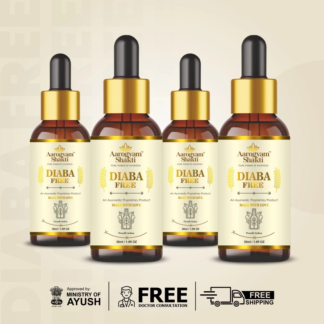 Vedobi Diaba Free Herbal External Use Liquid for Wellness Support (30ml) Pack of 4