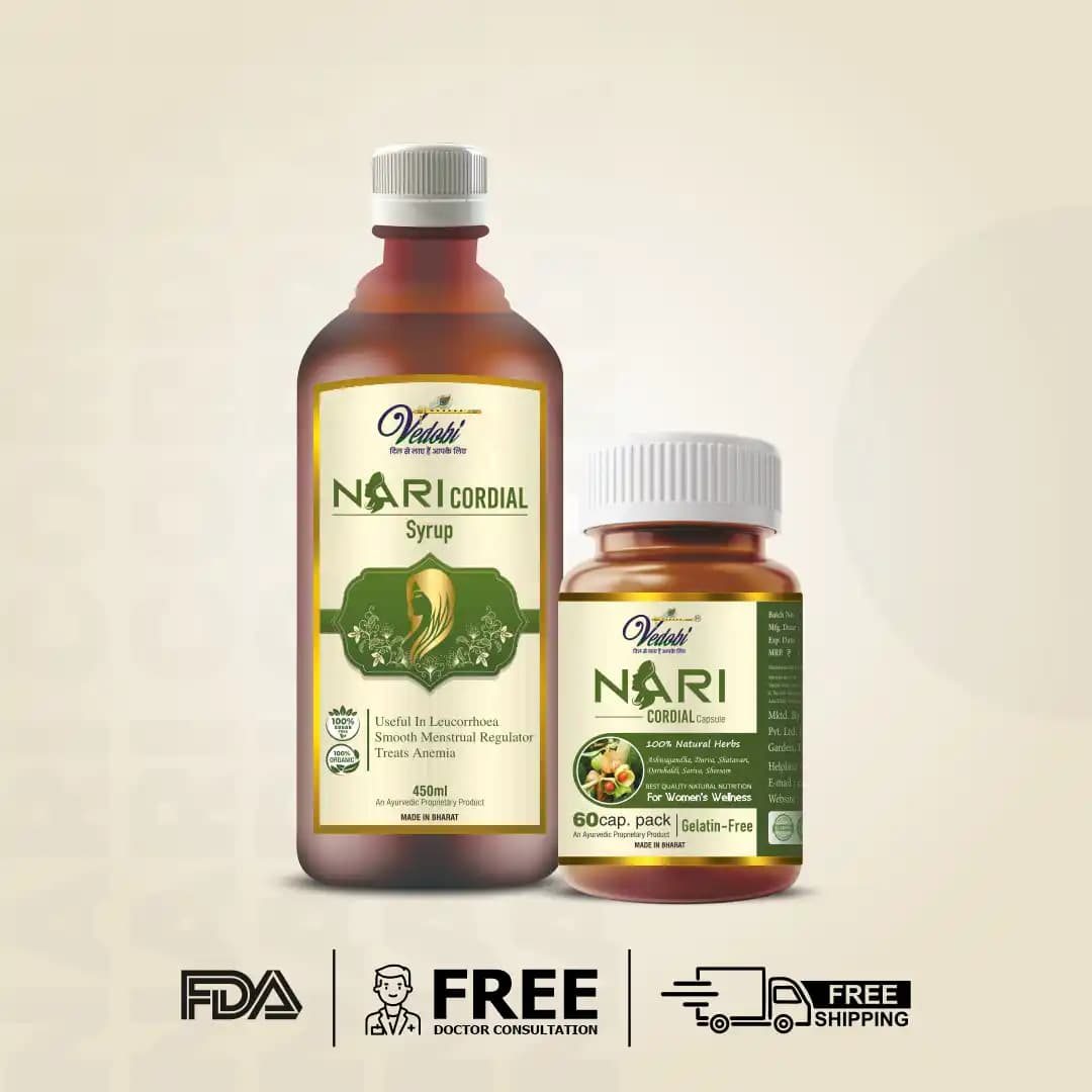Nari Cordial Syrup 450ml + Nari Cordial Capsule
