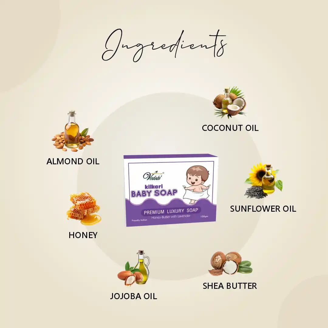 Kilkari Baby Soap Honey Butter With Lavender (Pack of 4) — view 2
