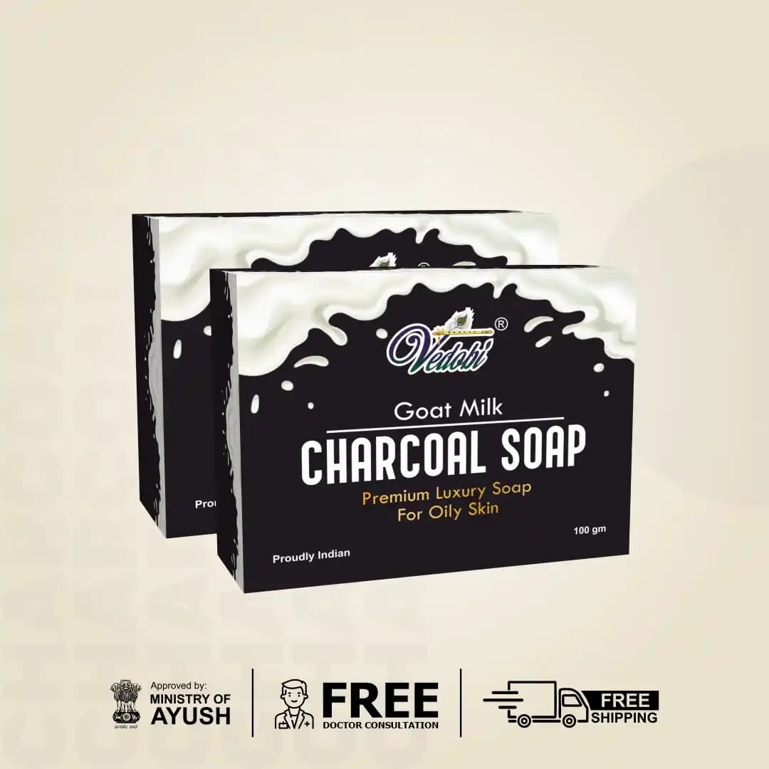 Payas-Goat milk Charcoal Soap for Oily Skin (Pack of 2)