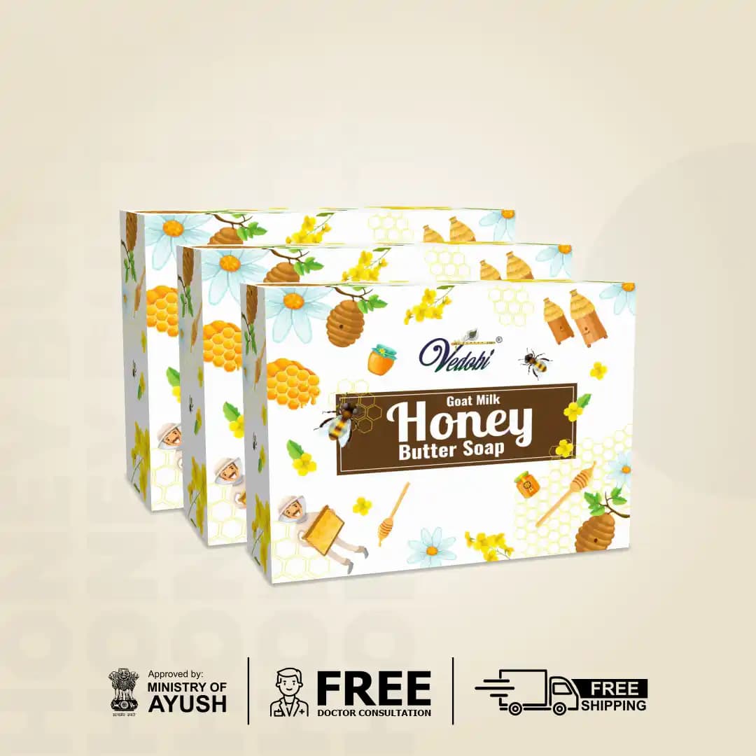 Payas-Goat Milk with Honey Butter Soap for Dry Skin (Pack of 3)