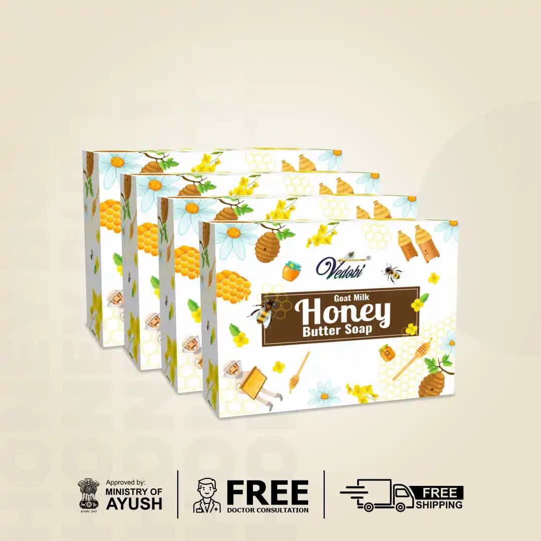 Payas-Goat Milk with Honey Butter Soap for Dry Skin (Pack of 4)