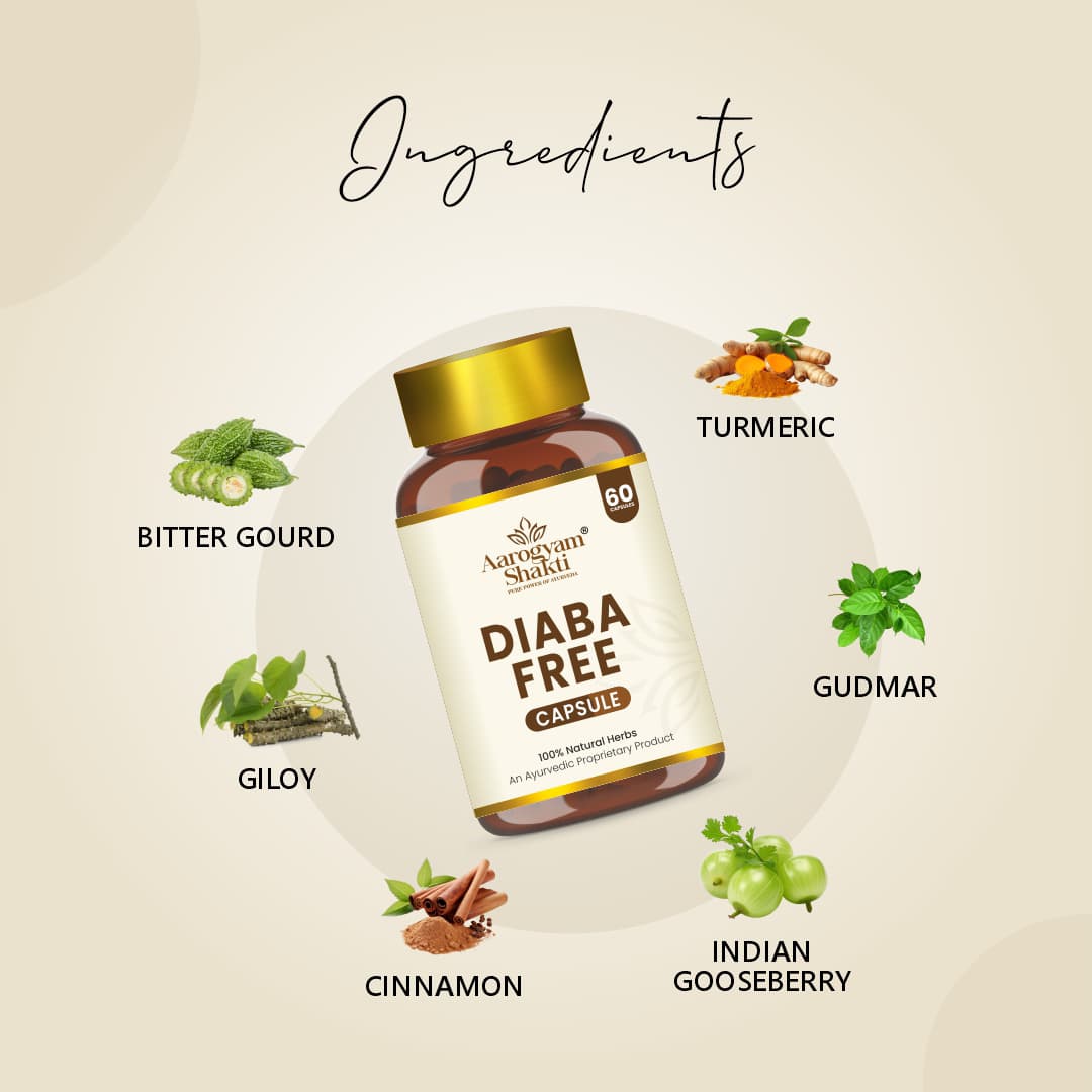 Vedobi Diaba Free Capsule (Ayurvedic Herbal Supplement for Daily Wellness) — view 2